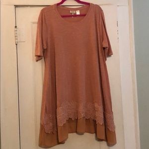 Logo Lori Goldstein With Godets & Embroidered Hem